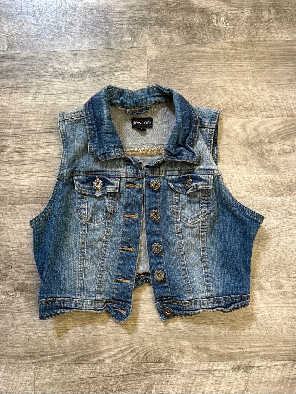 Denim Crop Vest